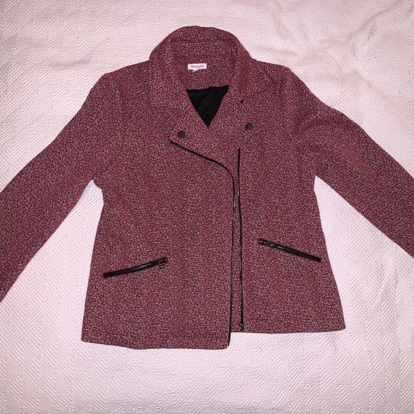 Westport Pink/Rose Moto Tweed Blazer, Large, NWT - Picture 1 of 5